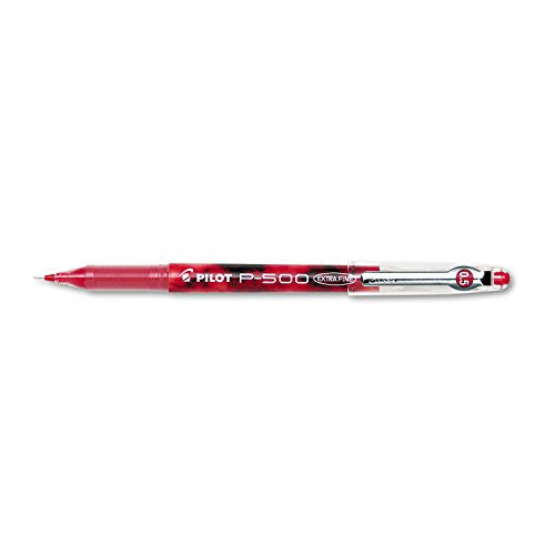P-500 Gel Ink Rolling Ball Pen, Extra Fine Tip, Red
