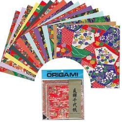 Origami: Yusen Chiyogami Washi; 40 shts, 5 7/8” sq.