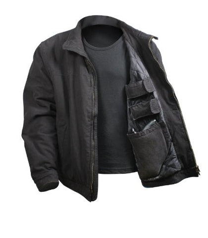 Black Rothco 3-Season Concealed Weapon Jacket - Large