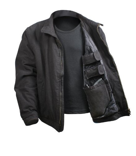 Black Rothco 3-Season Concealed Weapon Jacket - Extra Large