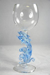 Wine glass/ Two Dolphins