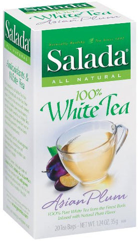 100% White Tea, Asian Plum 20.0 BG (Pack of 6)