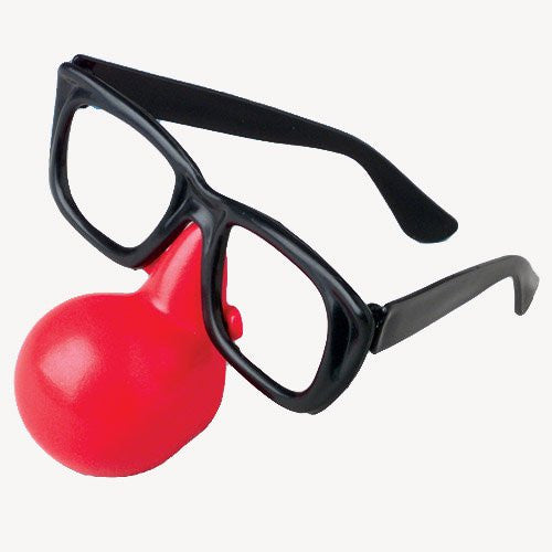 CLOWN NOSE WITH GLASSES - 12pcs
