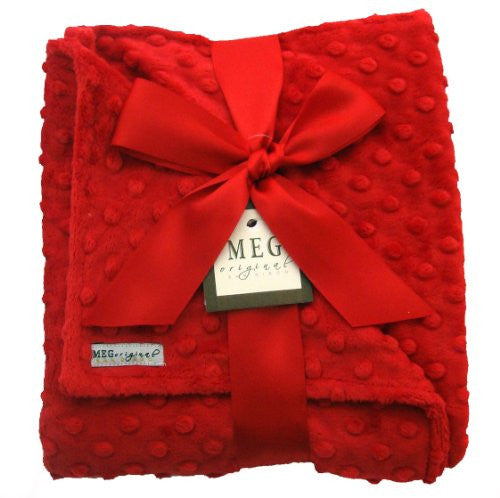 Red Minky Dot Blanket