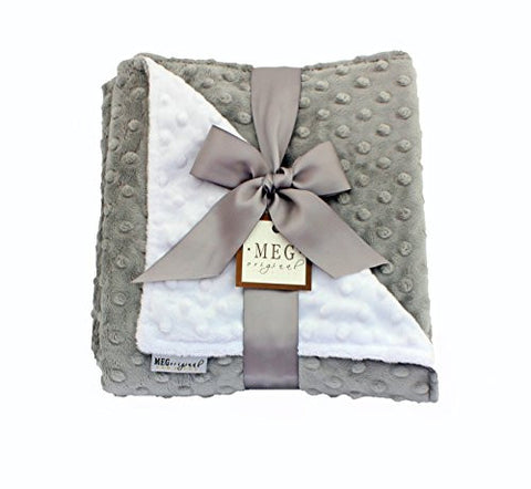 Gray & White Minky Dot Blanket