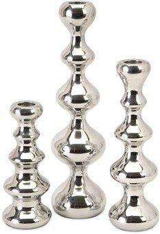 Chesire Aluminum Taper Candle Holders- Set of 3