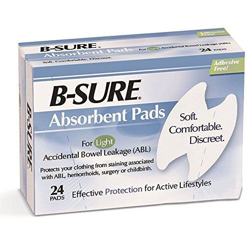 B-Sure Absorbent Pads, 24 dressings