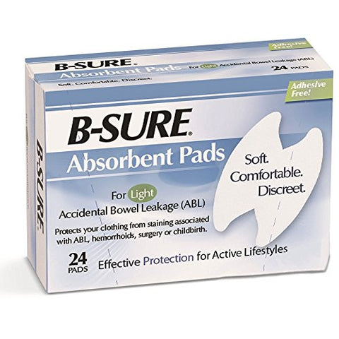 B-Sure Absorbent Pads, 24 dressings