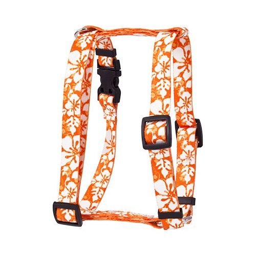 Island Floral Orange - Standard Harness, X-Small