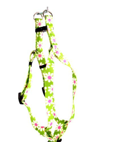 Hip Floral Fashions Collection - Green Daisy, Step-In Harness, Medium