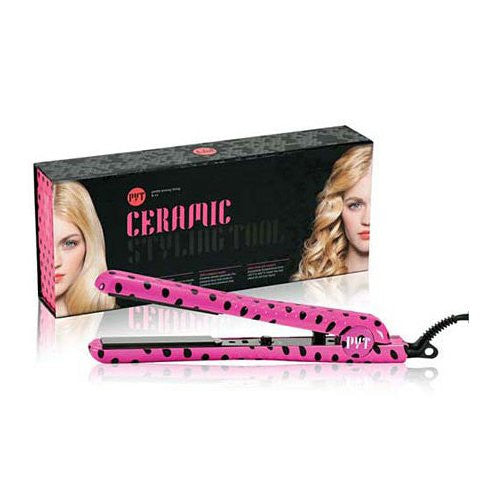 1.25 Inch Ceramic Styler - Pink Polka Dot