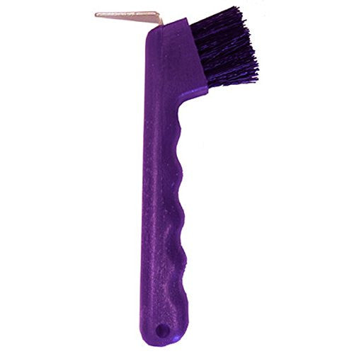 Hoof Pick with Brush - Purple