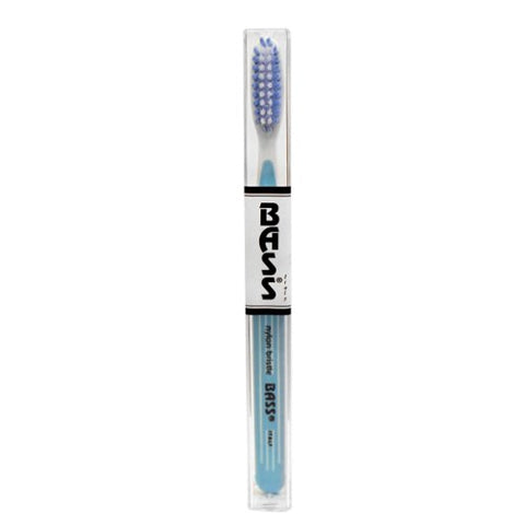 Bass Pin Striped, Nylon Bristle, Medium Toothbrush- Random Color (not in pricelist)