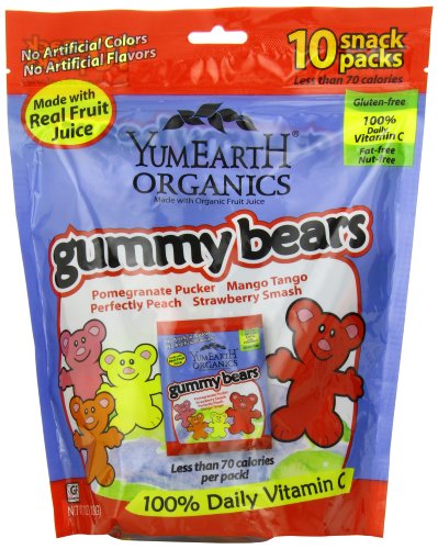 Assorted Flavor Gummy Bears - 7.05 oz. bag (10 x 0.7 oz. Snack Pack)