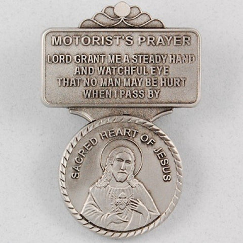 Sacred Heart Visor Clip Carded