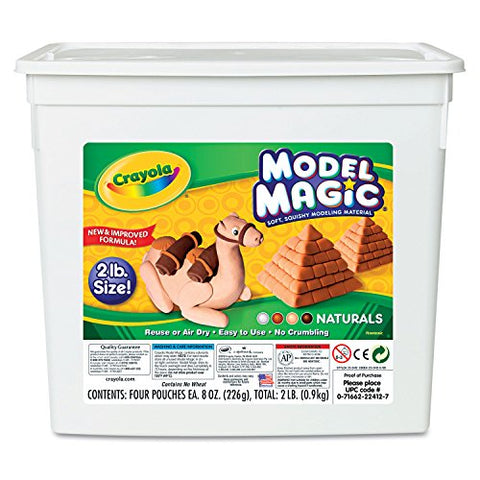Model Magic 2-lb. - Natural Colors, (4) 8-oz.  Packs  - White, Bisque, Terra Cotta, & Earthtone