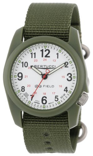 DX3 Field 40mm 7/8" 1.5oz White Dial Olive Case Forest Band