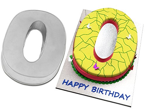 Large Number Zero Cake Tin 14" x10" x3" (approximate)