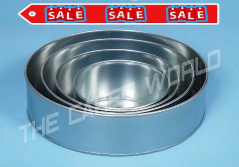4 Tier Round Multilayer Tin Cake Pans 6" 8" 10" 12" (all 3" deep)