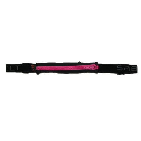 SPIbelt Unisex Spandex Personal Items Belt Pocket (Dark/Hot Pink & Black)