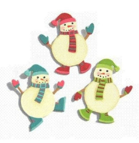 Embellish Your Story Snowmen Friends Magnets Set of 3 Assorted