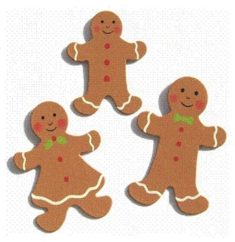 Embellish Your Story Gingerbread Family Magnets Set of 3