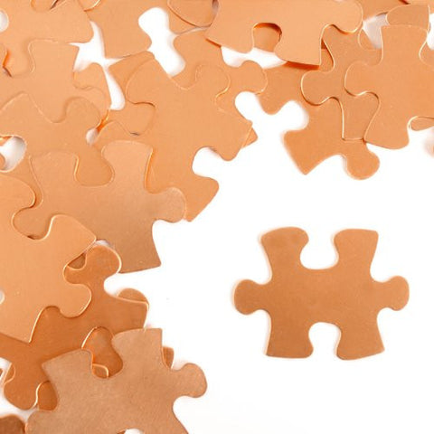 Puzzle Piece, 1 1/4"- Stamping Blank - Copper (24pc)