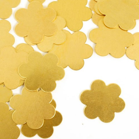 6 Petal Flower, 1"- Stamping Blank - Brass (24pc)