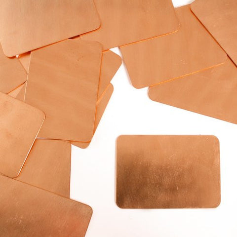Rectangle Tag, 2" x 1 3/8"- Stamping Blank - Copper (24pc)