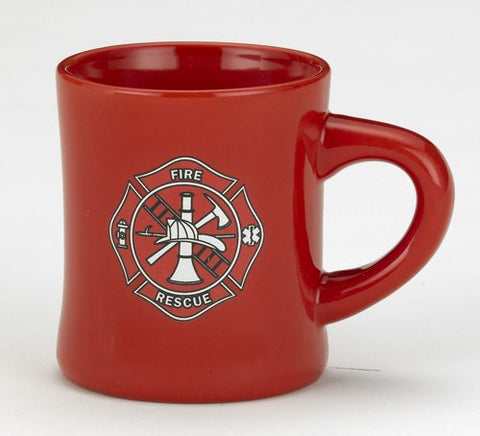 M Cornell Fireman Red Diner Mug, 4 Inches