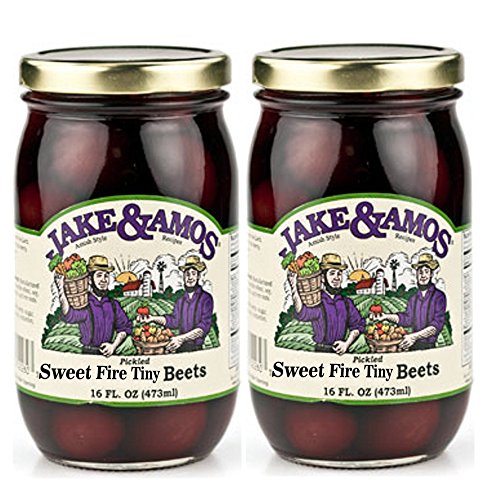 Jake & Amos - Pickled Sweet Fire Tiny Beets - 16 oz