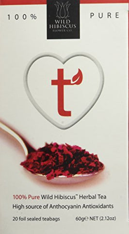 Heart Tee 100% Pure Hibiscus Herbal Tea 20 bags