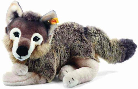 Snorry Dangling Wolf, Grey/Brn, 15.8"