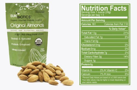 Sunbiotics Original Almonds,1.5 oz