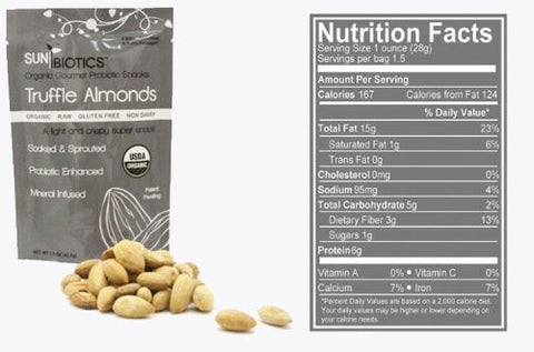 Sunbiotics Truffle Salted Almonds,1.5 oz