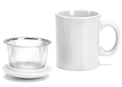 Infuser Mug, White 11 Oz