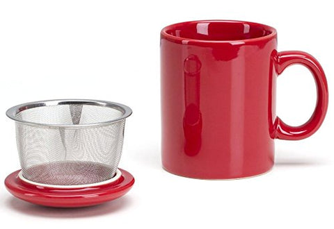 Infuser Mug, Simply Red 11 Oz