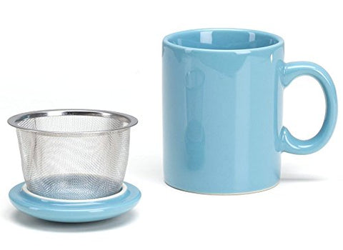 Infuser Mug, Turquoise 11 Oz