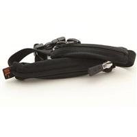 SPIbelt Dual-Pocket Sport Belt, Black Fabric/Black Zipper/Logo Band