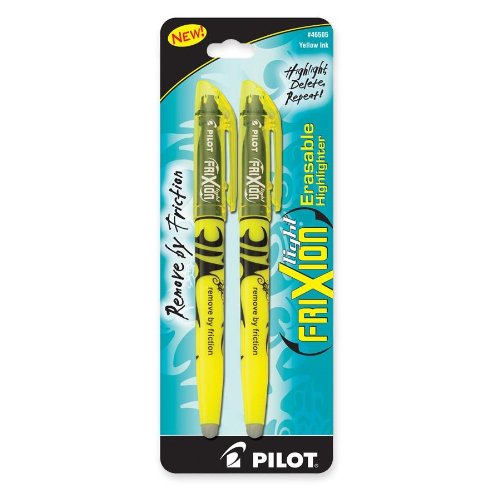 FriXion Light Erasable Highlighter, Chisel - 2 Pack, Yellow Ink
