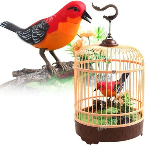 Singing & Chirping Bird in Cage - Realistic Sounds & Movements