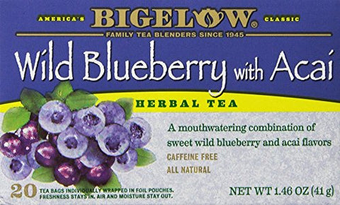 Bigelow Tea Wild Blueberry with Acai Herbal Tea (20 ct)