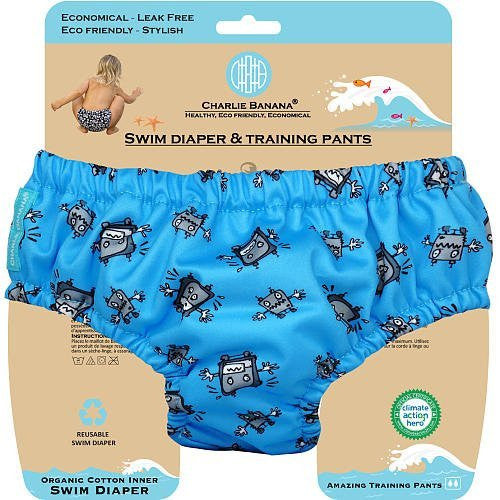 Charlie Banana Reusable Swim Diaper & Training Pants X-Large (Robot Boy)