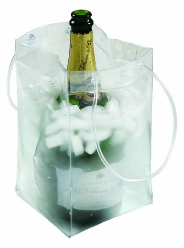 Ice Bag Collapsible Wine Cooler Bag, Clear