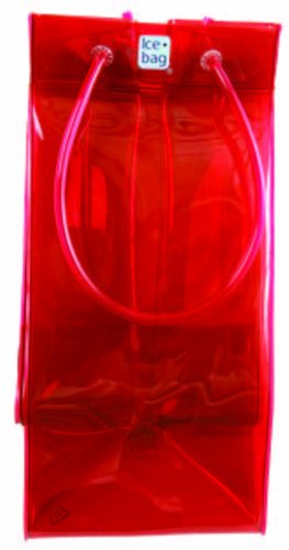 Ice Bag Collapsible Wine Cooler Bag, Red