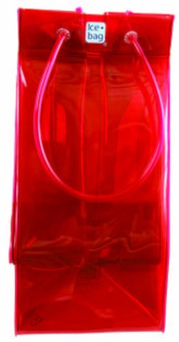 Ice Bag Collapsible Wine Cooler Bag, Red