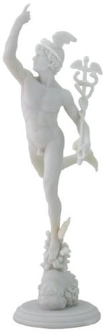 Antique Replica - Flying Mercury Gr. Hermes, Marble Finish 14.5 in