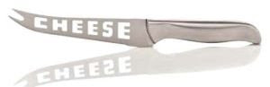 Cheese Knife Server Stainless Serrated word CHEESE
