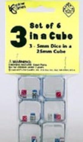 3-IN-CUBE 6/bag, red, blue and white