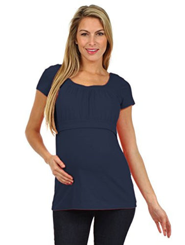 Alexa Empire Nursing Top, Navy Large